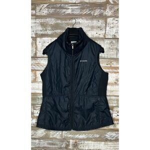 Columbia Sportswear Size XL Men's Puffer Vest Zip Black Gray EUC Sleeveless‎